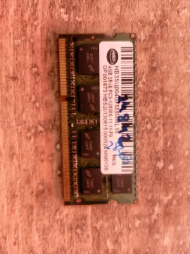 memória usada PC3-12800S (DDR3 1600 MHz de 4GB para notebook)