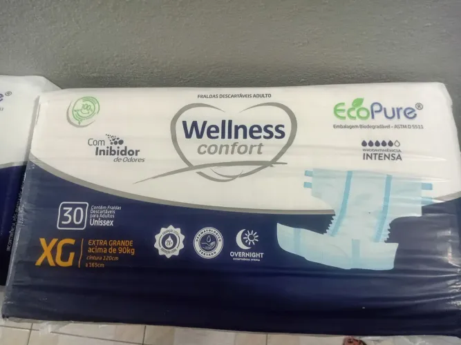 Fraldas descartáveis para aduto unissex