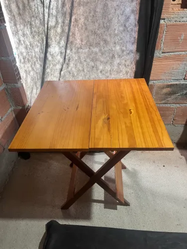 Conjunto Jogo De 2-Mesa 70x70 C/ 8-Cadeiras Envernizado Cor Mel