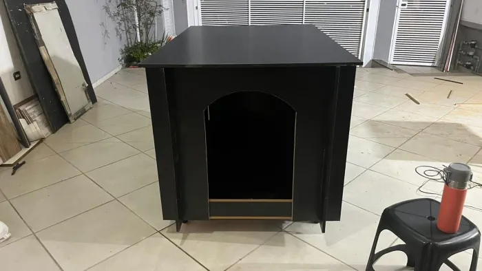 Casinha para cachorro grande 100% MDF desmontável de encaixe 