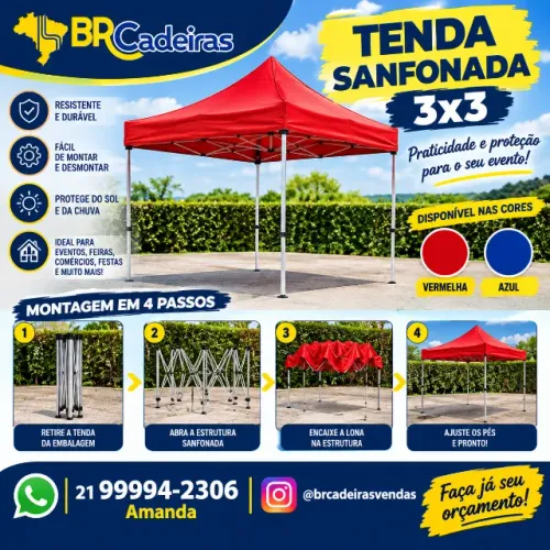 TENDA SANFONADA 3X3