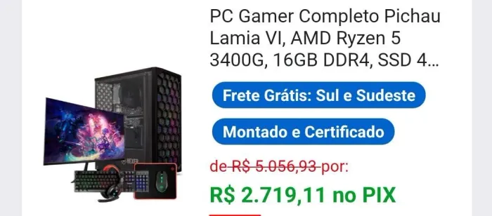 Vendo pc gamer pichau 