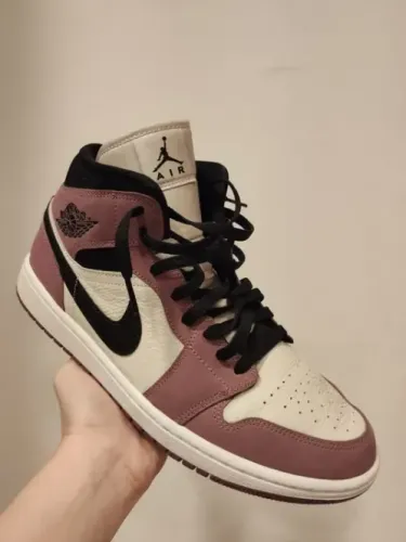 tênis nike jordan 1 mid se light mulberry