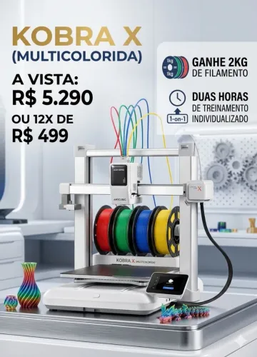 Anycubic KOBRA X MULTICOLORIDA ( Gravataí, Bom Sucesso) Impressora 3D