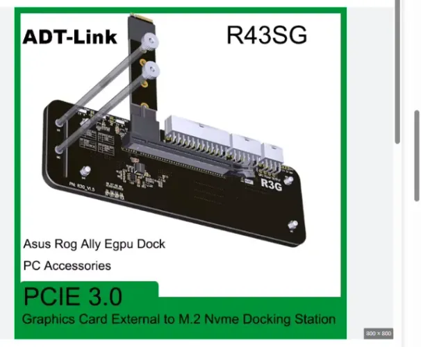 Adaptador EGPU R43SG 3.0 M2 NVME SEMI NOVO