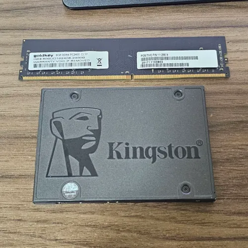 Memória RAM 8gb ddr4 + SSD 240g kingston