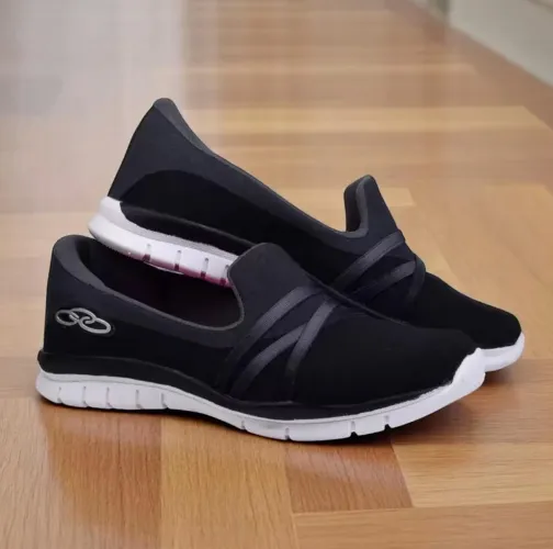 Tênis Olympikus Swift Black & Pink | Estilo Slip-On, Leveza Extrema e Calce Instantâneo