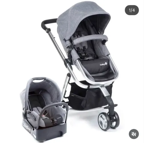 Carrinho 3 em 1: Safety 1st (carrinho, bebê conforto, Moisés)