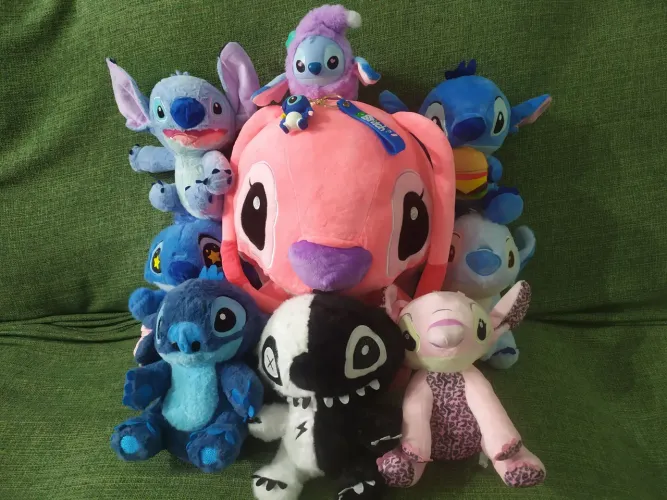 Lote Pelúcias do Stitch e Angel