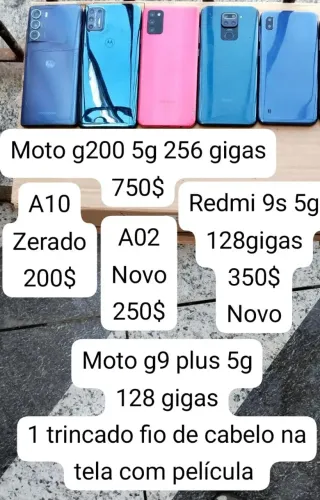 Aparelhos para venda valores de cada um na foto