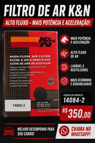 Filtro de Ar K&N High Flow - 14084-2