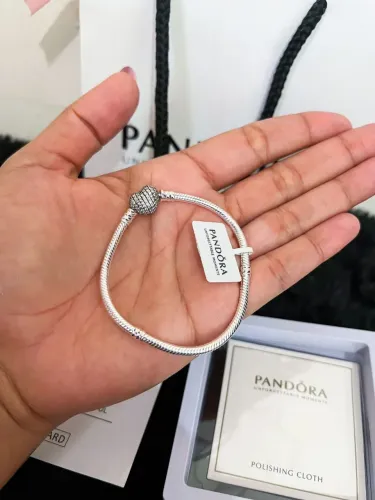 Pulseira pandora Coração cravejado