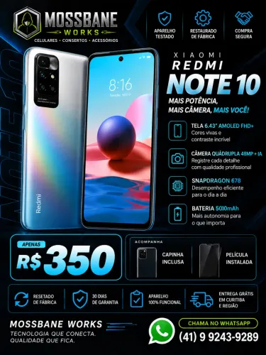 VENDA URGENTE REDMI NOTE 10