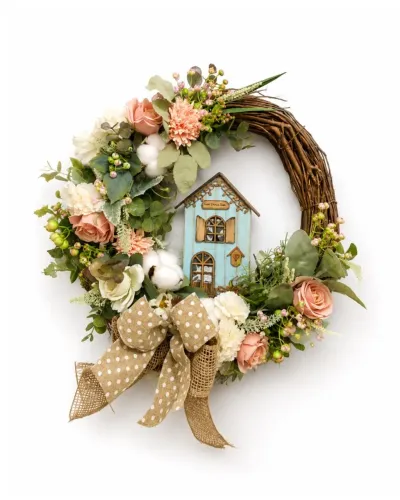 Enfeite para porta guirlanda floral