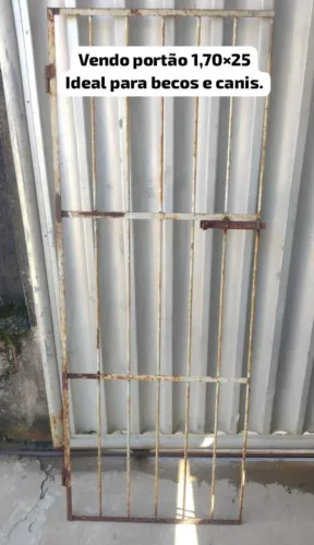 VENDE PORTÃO DE FERRO 1.70×25