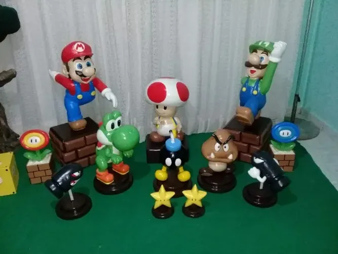 Esculturas decorativas do game: Super Mario Bros