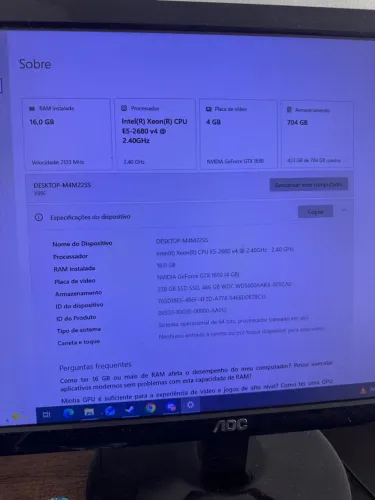 PC Gamer Completo ? Xeon + GTX 1650
