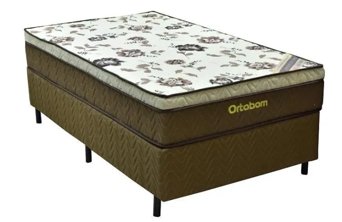 Cama Solteiro Colchão Molas Ortobom SuperPocket Gold