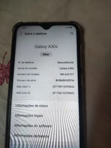 Galaxy a30s usado funcionando perfeitamente apenas marcas de uso como arranhões