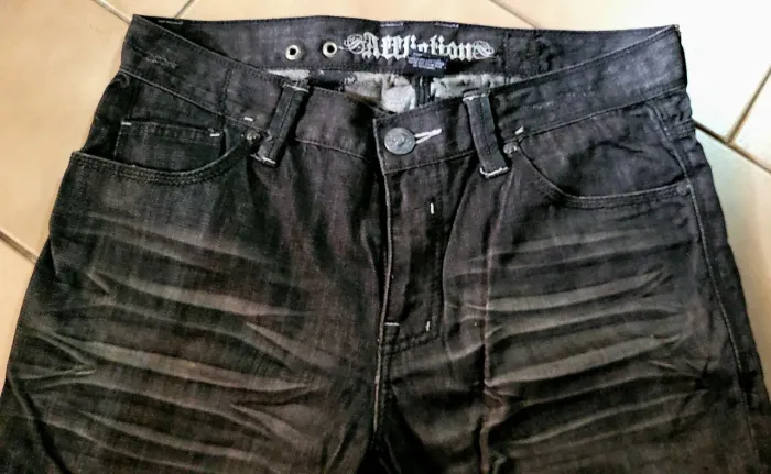 Calça Jeans Affliction Black Bordada Original 48