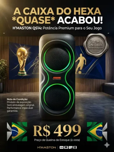 Caixa de Som Bluetooth Potente 8x2 Hmaston