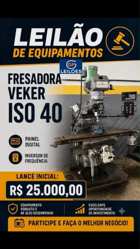 Leilão Fresadora veker 