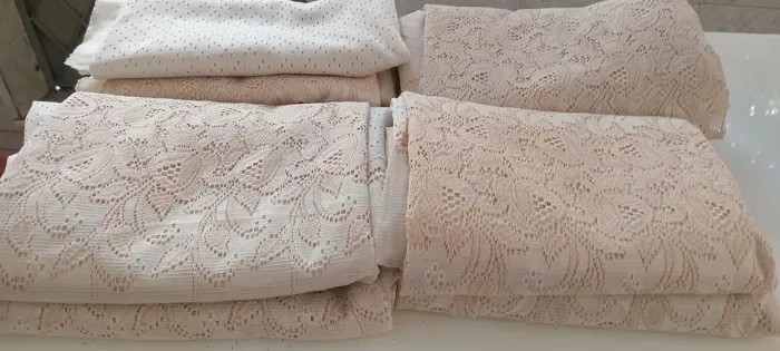4 cortinas de renda 
