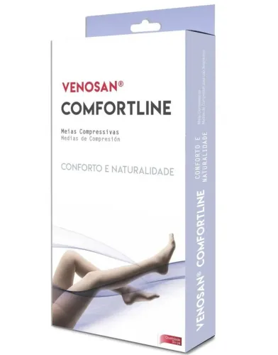 Meia de Compressão 7/8 Venosan Comfortline 20-30mmHg Bege Longa Tamanho G