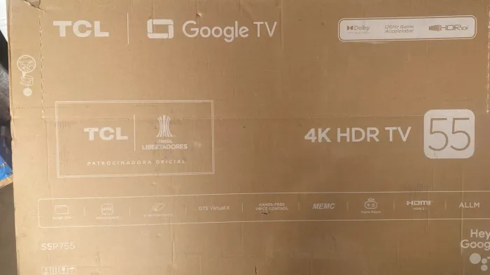 Tv led 50 polegadas TCL 4k Bhuetooth Google nova plástico