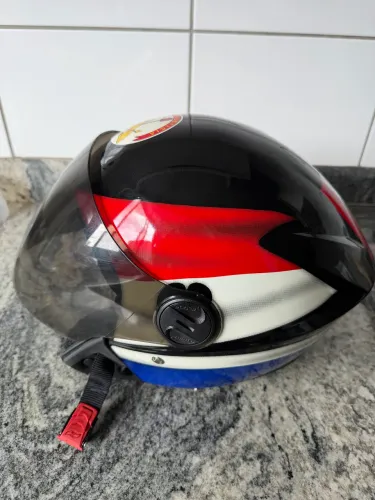 Capacete para Moto Pro Tork Liberty Paraguay - Tamanho (58) - Vermelho/Branco/Azul
