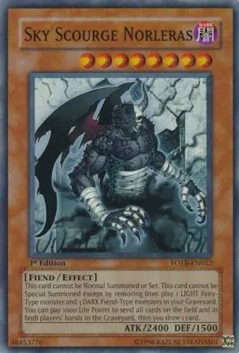 Yugioh!!! Sky Scourge Norleras FOTB-EN022 Super Rare