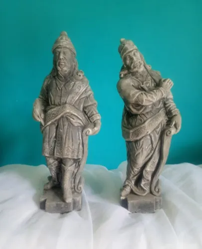 Par de escultura em pedra - Profetas de aleijadinho 