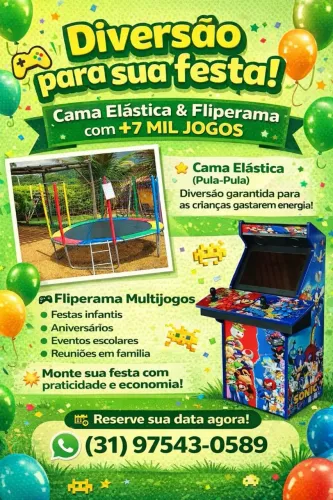 Aluguel Fliperama +7mil jogos 