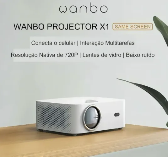 Projetor Portátil Wambo X1 + Chromecast