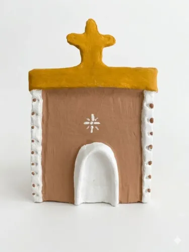 Peça de Cerâmica - Coleção igrejinha decorativa