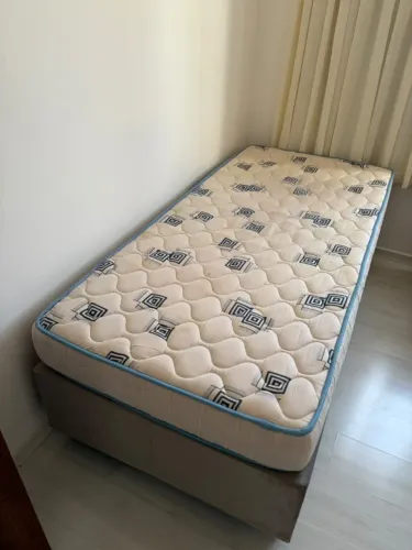 Cama box + colchão solteiro Ortobom