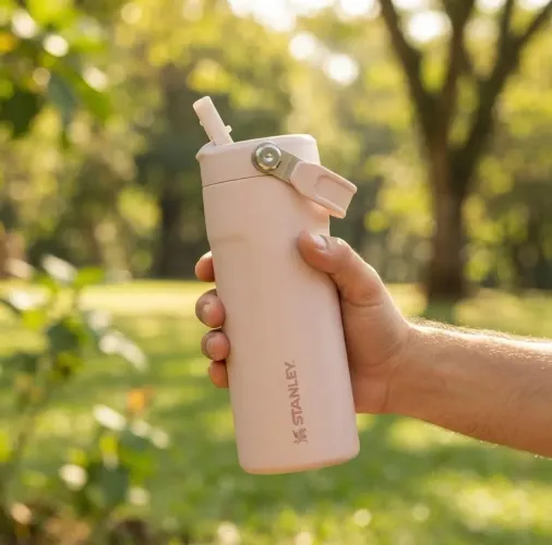 Garrafa Térmica Stanley Aerolight Flip Straw Rose 473ml