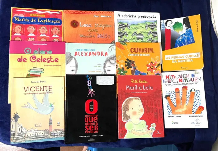 Livros paradidáticos diversos para atividade escolar