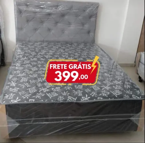?R$399 CAMA BOX CASAL COMPLETA - FRETE GRÁTIS - PAGUE SOMENTE NA ENTREGA.