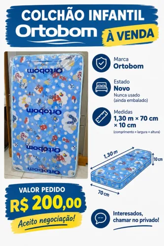 Colchão Ortobom infantil