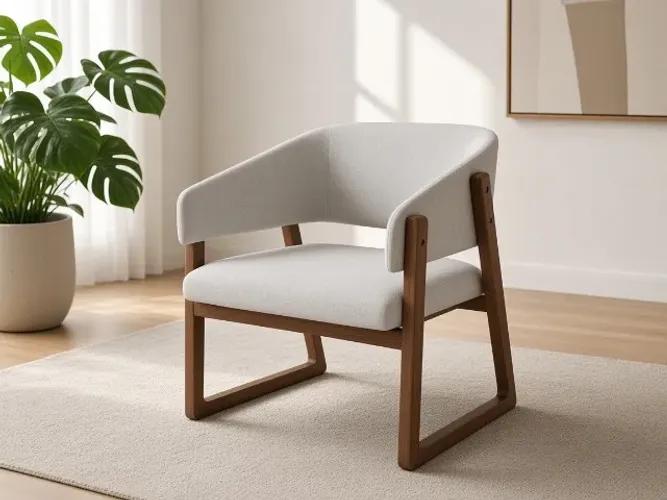 Poltrona Ametista 72cm Linho (NOVO A PRONTA ENTREGA)
