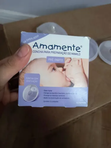 Concha para Preparação de Bico Amamente + 2 bicos de sucção para bebê 