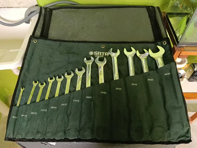 Kit jogo de chave SATA fixa de boca 13 peças 6 a 32 mm
