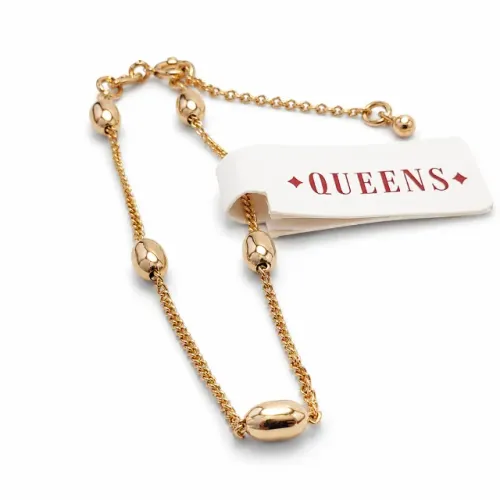 Pulseira Dourada com Esferas - Semijoia Folheada | Queens Semijoias