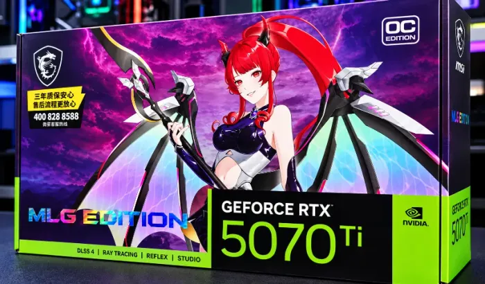 Placa de Vídeo MSI MLG Edition OC 16GB GeForce RTX5070TI GDDR7