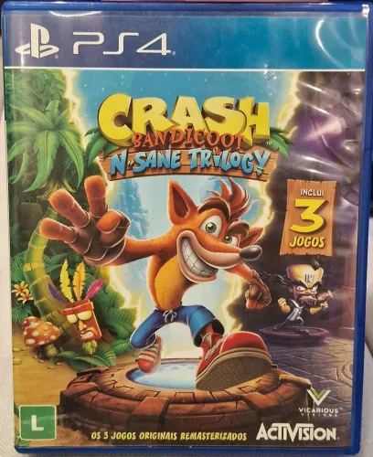 Crash Bandicoot N. Sane Trilogy - Ps4 - Mídia Física - Excelente Semi-novo