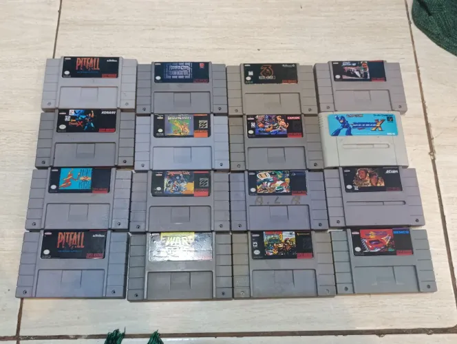 Lote de jogos de super Nintendo 