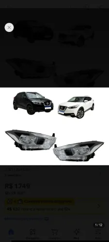 Par de Farol Nissan kicks perfeito