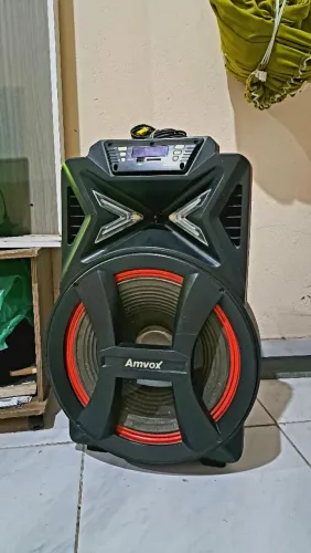Amvox ACA 501 New X 500W Bateria Ok Woofer 15" Gravão Toda Original Seminova