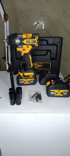 Chave de Impacto Profissional Sem Escova 21V 850NM Alta Torque, 4.0Ah Bateria, 127/220V